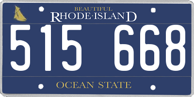 RI license plate 515668