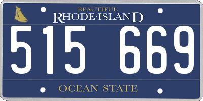 RI license plate 515669