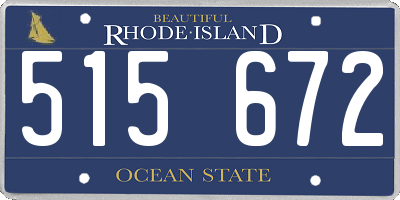 RI license plate 515672