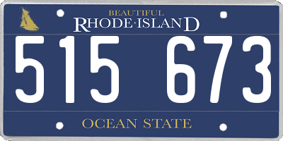 RI license plate 515673
