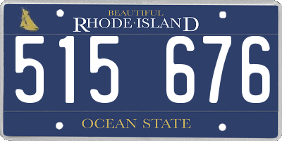 RI license plate 515676
