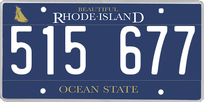 RI license plate 515677