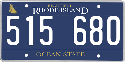 RI license plate 515680