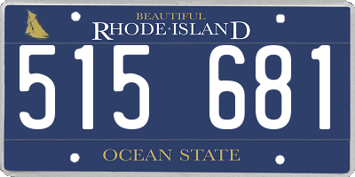 RI license plate 515681