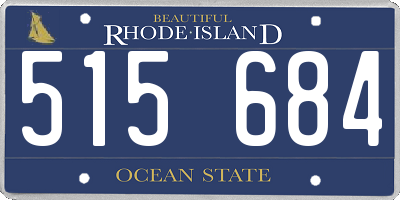 RI license plate 515684