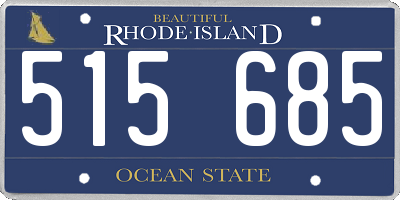 RI license plate 515685