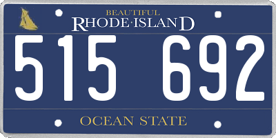 RI license plate 515692