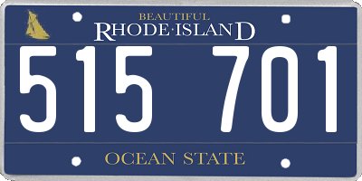 RI license plate 515701