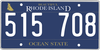 RI license plate 515708