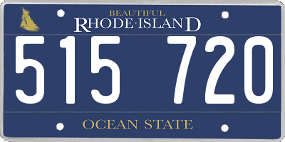 RI license plate 515720