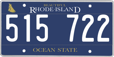 RI license plate 515722