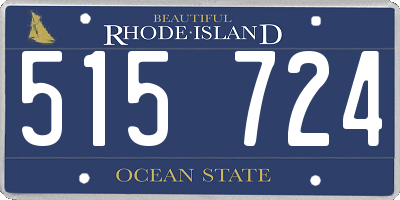 RI license plate 515724