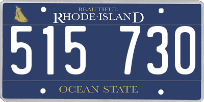RI license plate 515730