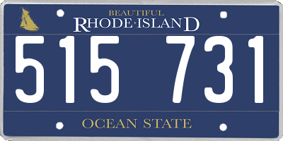 RI license plate 515731