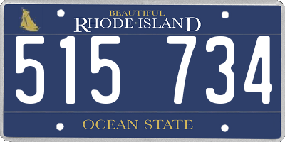 RI license plate 515734
