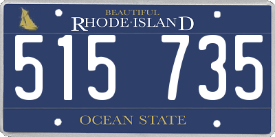 RI license plate 515735