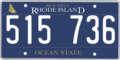 RI license plate 515736