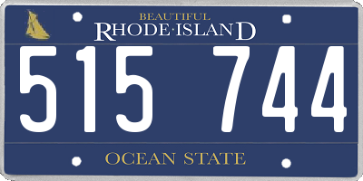 RI license plate 515744