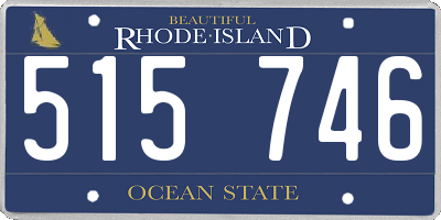 RI license plate 515746