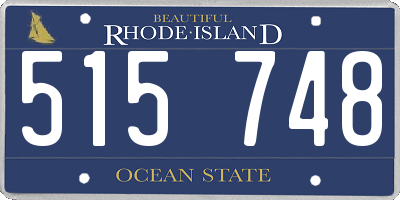 RI license plate 515748