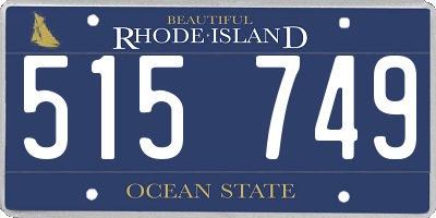 RI license plate 515749