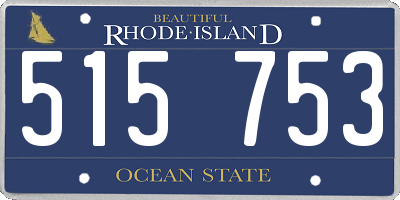RI license plate 515753
