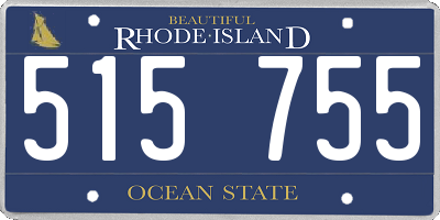 RI license plate 515755