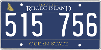 RI license plate 515756