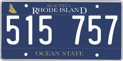 RI license plate 515757