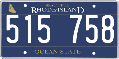 RI license plate 515758