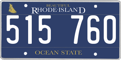 RI license plate 515760