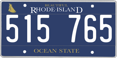 RI license plate 515765