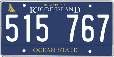 RI license plate 515767