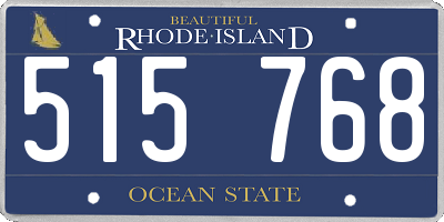RI license plate 515768
