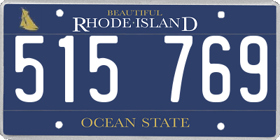 RI license plate 515769