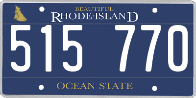 RI license plate 515770