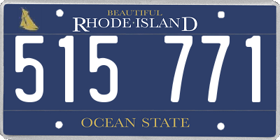 RI license plate 515771