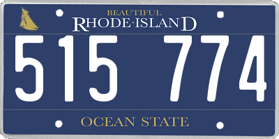 RI license plate 515774