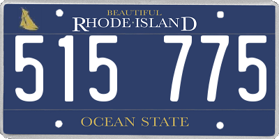 RI license plate 515775
