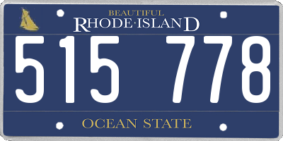 RI license plate 515778