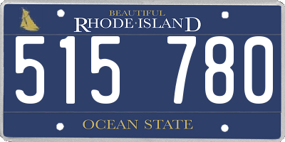 RI license plate 515780