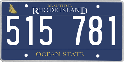 RI license plate 515781