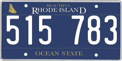 RI license plate 515783