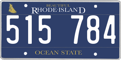 RI license plate 515784