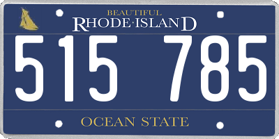 RI license plate 515785