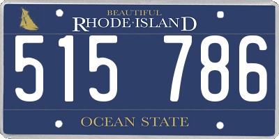 RI license plate 515786