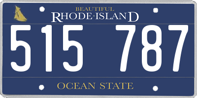 RI license plate 515787