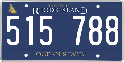 RI license plate 515788