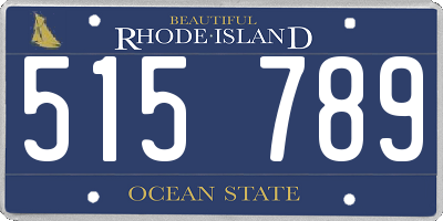 RI license plate 515789
