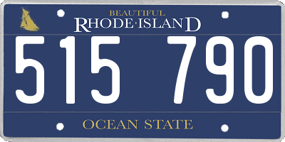 RI license plate 515790